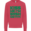Kiss Me I'm Irish or Drunk St Patricks Day Mens Sweatshirt Jumper Heliconia