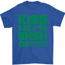 Kiss Me I'm Irish or Drunk St Patricks Day Mens T-Shirt Cotton Gildan Royal Blue