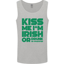 Kiss Me I'm Irish or Drunk St Patricks Day Mens Vest Tank Top Sports Grey