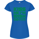 Kiss Me I'm Irish or Drunk St Patricks Day Womens Petite Cut T-Shirt Royal Blue