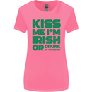 Kiss Me I'm Irish or Drunk St Patricks Day Womens Wider Cut T-Shirt Azalea