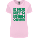 Kiss Me I'm Irish or Drunk St Patricks Day Womens Wider Cut T-Shirt Light Pink