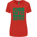 Kiss Me I'm Irish or Drunk St Patricks Day Womens Wider Cut T-Shirt Red