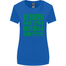 Kiss Me I'm Irish or Drunk St Patricks Day Womens Wider Cut T-Shirt Royal Blue