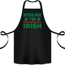 Kiss Me I'm Pretending to Be Irish Cotton Apron 100% Organic Black