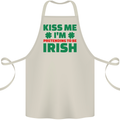 Kiss Me I'm Pretending to Be Irish Cotton Apron 100% Organic Natural