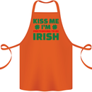 Kiss Me I'm Pretending to Be Irish Cotton Apron 100% Organic Orange