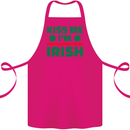 Kiss Me I'm Pretending to Be Irish Cotton Apron 100% Organic Pink