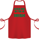 Kiss Me I'm Pretending to Be Irish Cotton Apron 100% Organic Red