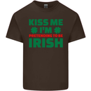 Kiss Me I'm Pretending to Be Irish Kids T-Shirt Childrens Chocolate