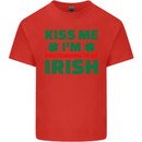 Kiss Me I'm Pretending to Be Irish Kids T-Shirt Childrens Red