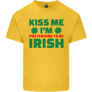 Kiss Me I'm Pretending to Be Irish Kids T-Shirt Childrens Yellow