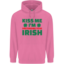 Kiss Me I'm Pretending to Be Irish Mens 80% Cotton Hoodie Azelea