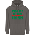 Kiss Me I'm Pretending to Be Irish Mens 80% Cotton Hoodie Charcoal