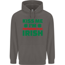 Kiss Me I'm Pretending to Be Irish Mens 80% Cotton Hoodie Charcoal