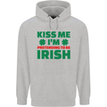 Kiss Me I'm Pretending to Be Irish Mens 80% Cotton Hoodie Sports Grey