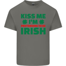 Kiss Me I'm Pretending to Be Irish Mens Cotton T-Shirt Tee Top Charcoal