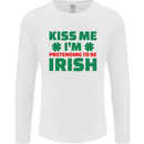 Kiss Me I'm Pretending to Be Irish Mens Long Sleeve T-Shirt White