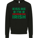 Kiss Me I'm Pretending to Be Irish Mens Sweatshirt Jumper Black
