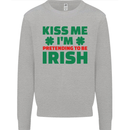 Kiss Me I'm Pretending to Be Irish Mens Sweatshirt Jumper Sports Grey