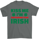 Kiss Me I'm Pretending to Be Irish Mens T-Shirt Cotton Gildan Charcoal