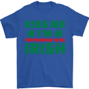 Kiss Me I'm Pretending to Be Irish Mens T-Shirt Cotton Gildan Royal Blue