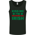 Kiss Me I'm Pretending to Be Irish Mens Vest Tank Top Black