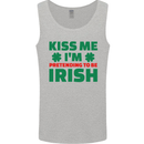 Kiss Me I'm Pretending to Be Irish Mens Vest Tank Top Sports Grey