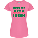 Kiss Me I'm Pretending to Be Irish Womens Petite Cut T-Shirt Azalea