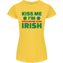 Kiss Me I'm Pretending to Be Irish Womens Petite Cut T-Shirt Yellow