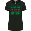 Kiss Me I'm Pretending to Be Irish Womens Wider Cut T-Shirt Black