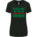 Kiss Me I'm Pretending to Be Irish Womens Wider Cut T-Shirt Black