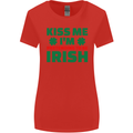 Kiss Me I'm Pretending to Be Irish Womens Wider Cut T-Shirt Red
