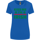 Kiss Me I'm Pretending to Be Irish Womens Wider Cut T-Shirt Royal Blue