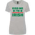 Kiss Me I'm Pretending to Be Irish Womens Wider Cut T-Shirt Sports Grey