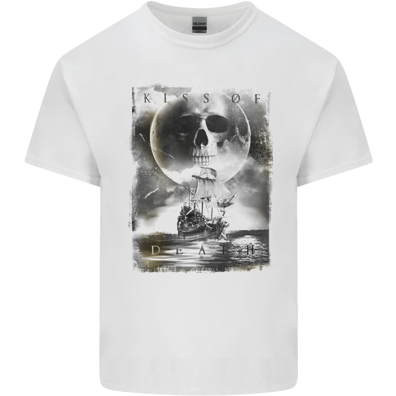 Kiss of Death Pirates Sailing Sailor Kids T-Shirt Childrens White