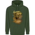 Kitesurfing Spray and Pray Childrens Kids Hoodie Forest Green
