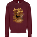 Kitesurfing Spray and Pray Kids Sweatshirt Jumper Maroon