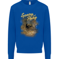 Kitesurfing Spray and Pray Kids Sweatshirt Jumper Royal Blue