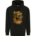 Kitesurfing Spray and Pray Mens 80% Cotton Hoodie Black