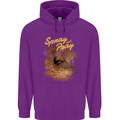 Kitesurfing Spray and Pray Mens 80% Cotton Hoodie Purple