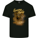 Kitesurfing Spray and Pray Mens Cotton T-Shirt Tee Top Black