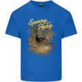 Kitesurfing Spray and Pray Mens Cotton T-Shirt Tee Top Royal Blue