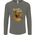 Kitesurfing Spray and Pray Mens Long Sleeve T-Shirt Charcoal