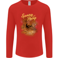 Kitesurfing Spray and Pray Mens Long Sleeve T-Shirt Red