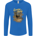 Kitesurfing Spray and Pray Mens Long Sleeve T-Shirt Royal Blue