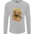 Kitesurfing Spray and Pray Mens Long Sleeve T-Shirt Sports Grey