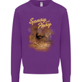 Kitesurfing Spray and Pray Mens Sweatshirt Jumper Purple