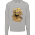 Kitesurfing Spray and Pray Mens Sweatshirt Jumper Sports Grey