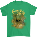 Kitesurfing Spray and Pray Mens T-Shirt 100% Cotton Irish Green